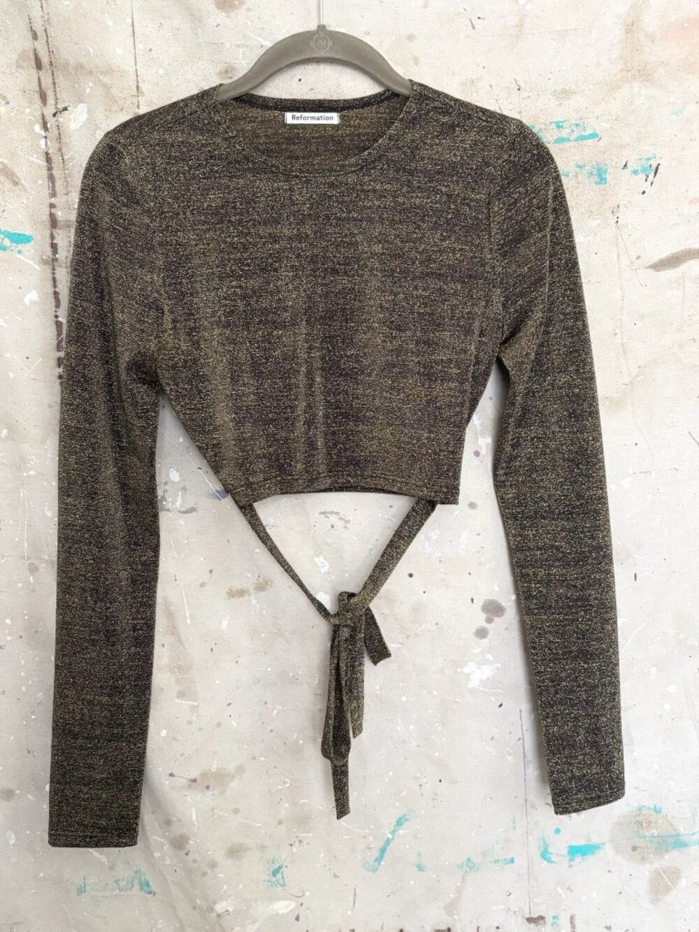 Reformation Jupiter Metallic Crop Top - Picture 3 of 7